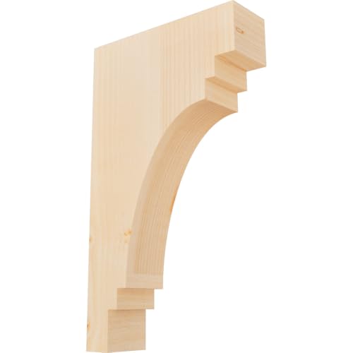 Ekena Millwork COR04X12X20PEC00SDF 3 1/2"W x 12"D x 20"H Pescadero Smooth Corbel, Douglas Fir