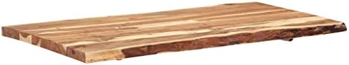 5. Bild von vidaXL Massivholz Tischplatte Baumkante Massivholzplatte Akazie 118x(50-60) x3,8cm 120 x 60 x 3.8 cm