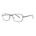 Classic Iconic Dad Fashion Narrow Rectangle Snug Reading Glasses Gunmetal +1.00