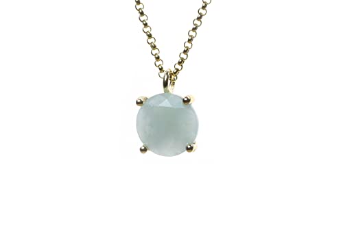 Collier moderne d'aigue-marine en cristal, collier de mode pour femme
