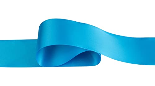 AVANAVA 100mm Wide Ribbon Double Face Satin Ribbon - 22 Meters (327-Mosaic Blue), 100mm x 22M - Image 2