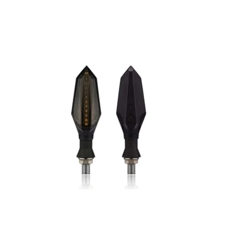 Clignotant LED moto 12V 10mm à défilement séquentiel avec feux DRL blanc ambre