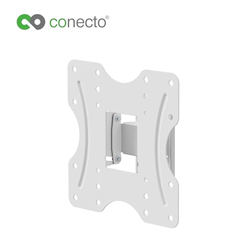 conecto TV Wall Mount Tilting and Pivoting Universal Bracket Max. VESA 200 x 200 mm for 23-42 Inch Flat & Curved Heel Monitor up to 30 kg White - Image 3