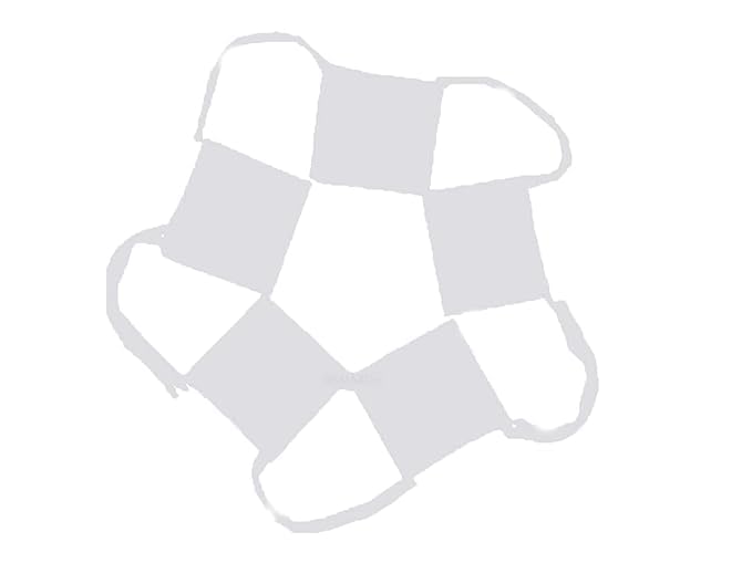 Cotton 4 Tani Patka - Four Tani/Strings/Taniyan Wala Patka/Sikh Kids & Boys Dastaar/Bandana - Pack of 5(White)