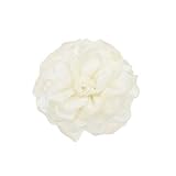 Teouuas Broche de Flor de Rosa, Flores para Vestidos de Fiesta, Flores para Vestidos de Fiesta, Pinzas para el Cabello, para Boda, Fiesta, Baile (Blanco)