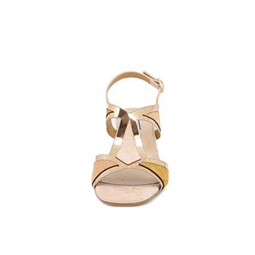 QUEEN HELENA Sandali con Tacco Quadrato Basso