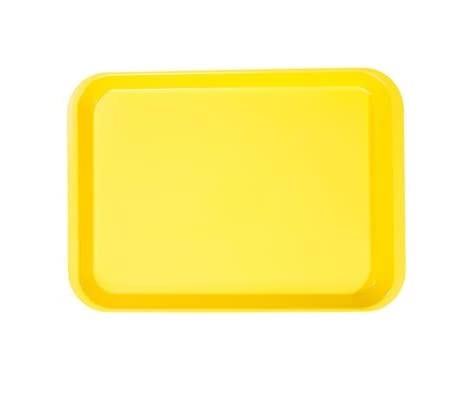 3 Pcs Dental Flat Tray Size B Autoclavable 250F Medical Procedure Instrument Set Up Flat Tray Size B - Neon Yellow