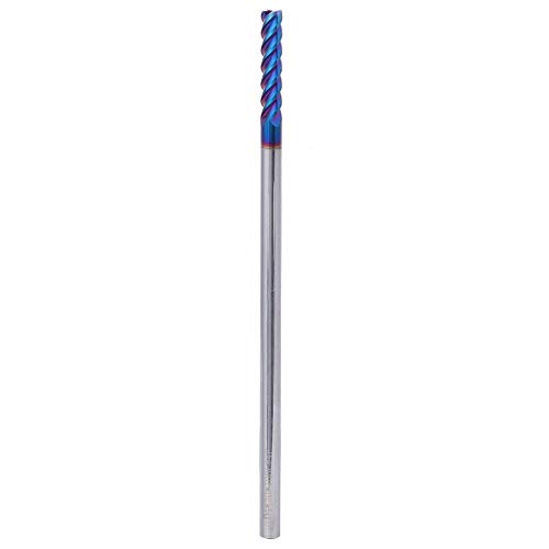 Fresa de fresado de acero de tungsteno Brocas de fresadora CNC de cabeza plana de 4 flautas HRC65 ° 4 mm Diámetro de la cuchilla(4 * 20 * 4D*100L)