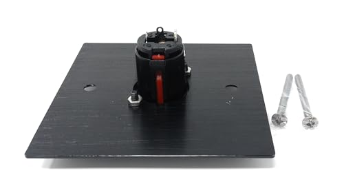 Placa de 6,35 mm frontal de pared en aluminio con tornillos para tomas serie D 5