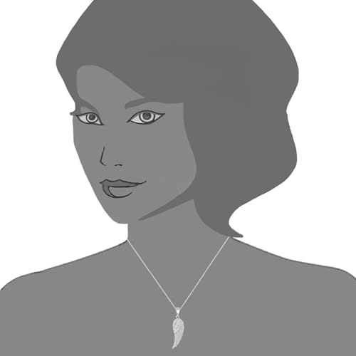 Sterling Silver Angel Wing Pendant Necklace, 18"3