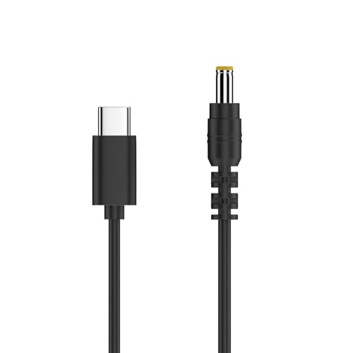 USB C to 12V DC Power Cable 4.9 ft - PD65W Type-C to DC 5.5mm X 2.1mm Barrel Jack 12V 3A Output...