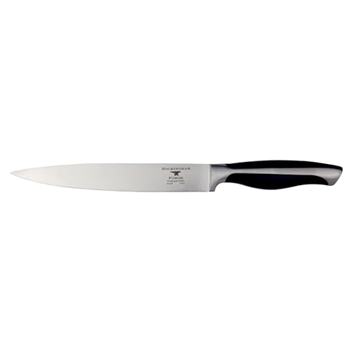 Rockingham Forge Essentials 5500 Series Carving Knife with Black POM Handles, Stainless Steel Blade, 7”