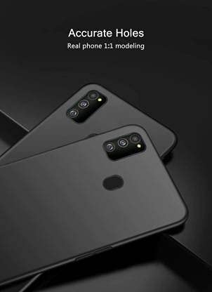 Image of Mobile Back Cover Case for Samsung Galaxy M21 2021 (Silicone Case|CameraProtection|Black SC1510)