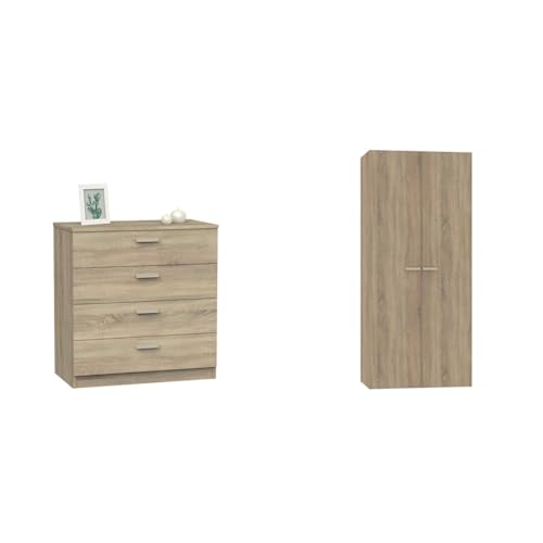 Cómoda Tibet Muebles Pitarch en roble cambrian de 78 x 74 x 40 cm 2