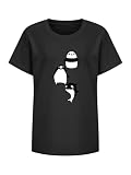 [FoWintea] 2-3日届 キッズTシャツ テイコウペンギン 100%コットン ティーシャツ 丸首 半袖 ガールズ ボーイズ 子供服 カジュアル 日常着 柔らかい 通気性 トップス 100-150 通園 通学 130CM