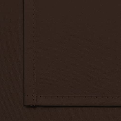 Yakamok Blackout Curtains Room Darkening Thermal Insulated Window Panels,Solid Grommet Top Drapes for Bedroom/Living Room(42Wx72L, Chocolate Brown, 2 Panels)