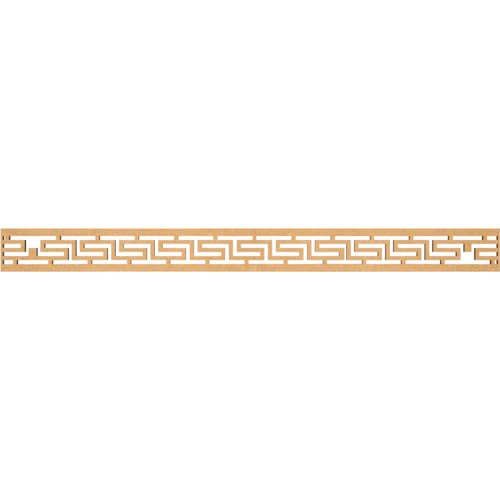 46 3/8"W x 4"H x 3/8"T Tulum Fretwork Moulding, Raw MDF