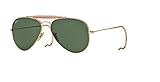 Ray-Ban RB3030 Outdoorsman I L0216 58MM Gold/Crystal Lens G-15 Green Pilot Sunglasses For Men For Women +BUNDLE with ACCESSORY EYEWEAR KIT