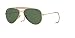 Ray-Ban RB3030 OUTDOORSMAN L0216 58M Arista/Green Crystal Sunglasses For Men For Women