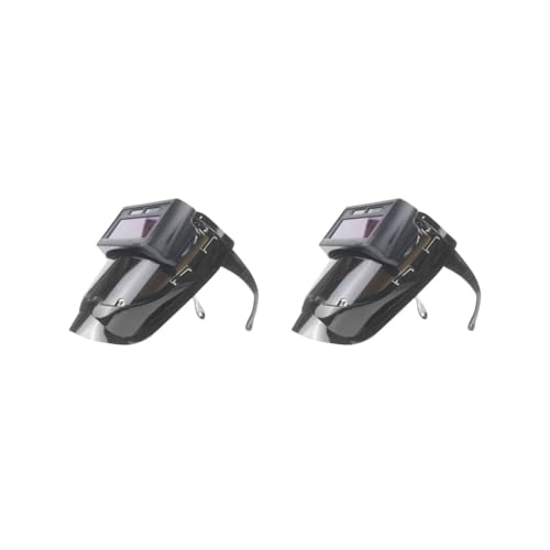 Juego de 2 máscaras de soldadura de oscurecimiento automático ajustables para chorro de arena de corte de soldadura ARC