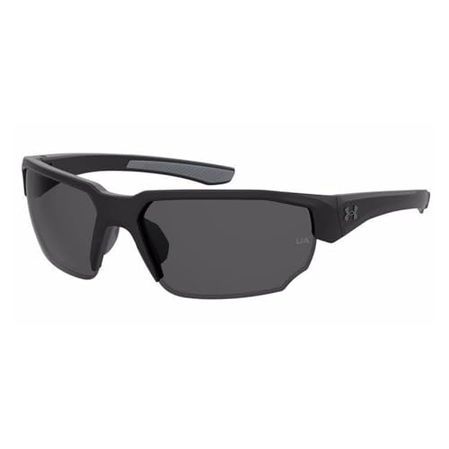 Under Armour Blitzing UA0012/G/S 0003/M9 70MM Matte Black/Gray Rectangular Sunglasses for Men +BUNDLE with ACCESSORY EYEWEAR KIT