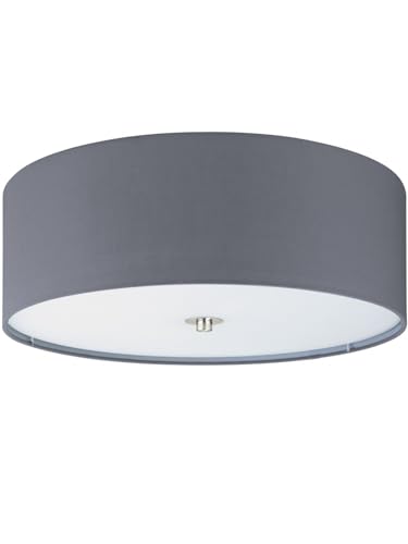 Plafonnier moderne tissu gris pour l'ambiance du salon et de la chambre