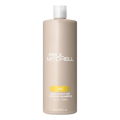 Paul Mitchell Baby Don’t Cry Tear-Free Shampoo, Cleanses + Softens Hair, For Children of All Ages, 33.8 fl oz