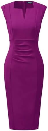 Allegra K Women's Sheath Dress Pencil Work Sleeveless Professiona...