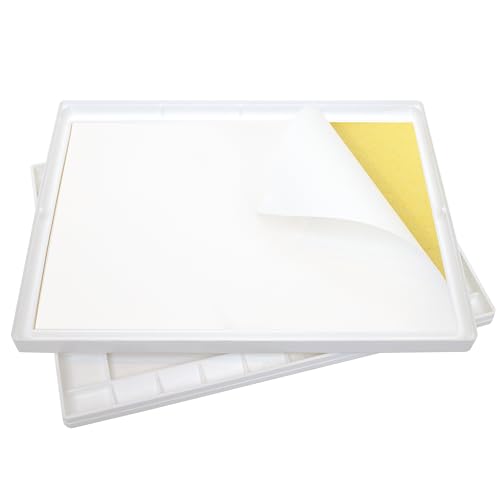 Masterson Sta-Wet Super Pro Palette, 11.5in x 15.5in Wet Palette, Doubles as a 32 Well Watercolor Palette, Keeps Wet Paint Fresh for Days, Made in USA