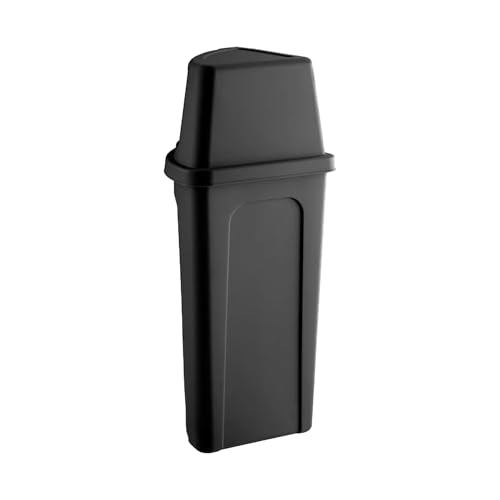 Caneca de basura de esquina 21 galones con tapa negra miniatura 3