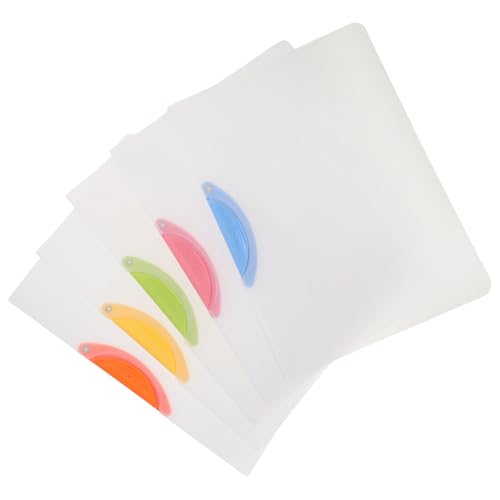 BESTonZON 5�����t�@�C���t�H���_�[ �X�C���O�N���b�v�t�� ���ސ����p�I�t�B�X�t�H���_�[ �y�[�p�[���[�N�I�[�K�i�C�U�[ ���^�y�� �T�C�h�I