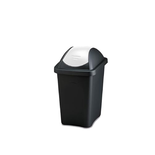 La zappa Poubelle multipat avec couvercle basculant (30 l - 29 x 39 x h 50 cm, blanc)