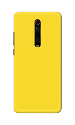 Image of Printed Hard Back Cover Case for Mi Redmi K20 | Redmi K20 Pro Back Cover (Plain Yellow) -1803
