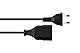 Kabelmeister Euro-Verlängerung - 50 cm kurz - Euro-Stecker Typ C (gerade) an Euro-Buchse (gerade) - KUPFERLEITER CU - 0,75 mm² - Stromkabel-Verlängerung - SCHWARZ - Qualitätware SK0300-S005 0,5 m
