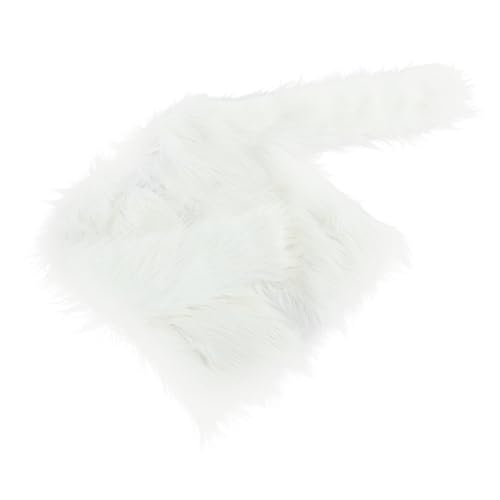 Manteau lumineux pour danse et fête de Noël en fausse fourrure blanche chic veste LED