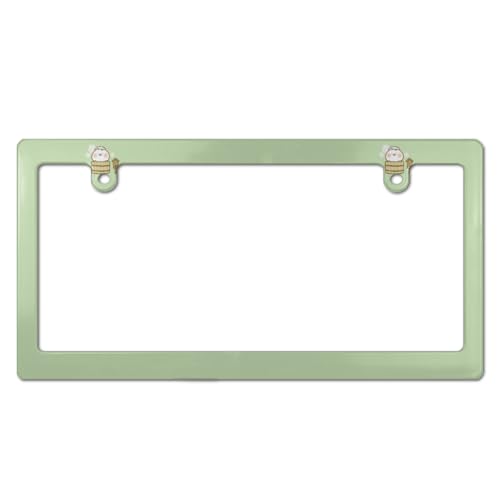 うさまる ナンバーフレーム ナンバープレート フレーム 普通車/軽自動車 カーアクセサリー 錆びにくい 掛けやすい 装飾ボーダー 簡単取付