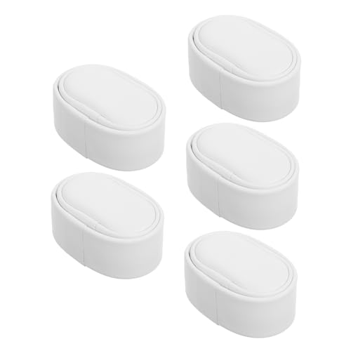 Yardenfun 5個 テーブルシェーカー 小さな枕 PU枕 ブレスレットクッション 時計クッションパッド ウォッチワインダー枕 時計ホルダー枕 ブレスレットピローケース 時計枕 プ 白い