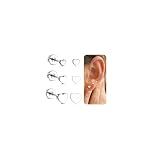 BodyBonita Pendientes Mujer Plata de Ley 925 Poste Piercing Oreja Aretes Pequeños Corazon Bañados en Hipoalergenicos para Helix Tragus Pendiente Brincos Femininos Estilo Casual Diarios