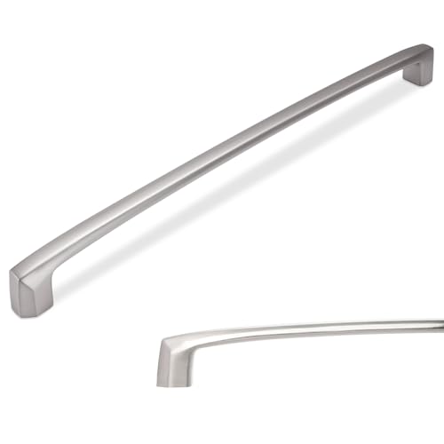 BUKOBYHE 6 Pack Brushed Satin Nickel Kitchen Cabinet Handles 15