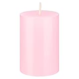 Mega Candles 1 pc Unscented Solid Pink Pillar Candles, Hand Poured Premium Wax Candle 2 Inch x 3 Inch, Home Décor, Spas, Weddings, Occasions, Party, Centerpieces, Holidays, Vigils, Prayers
