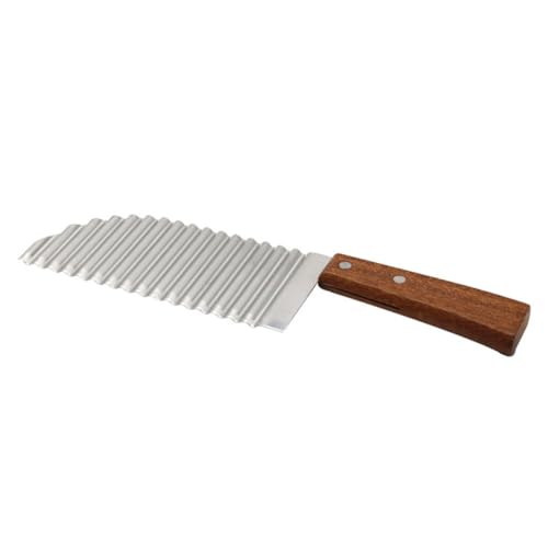 Cortador ondulado de papas de acero inoxidable para cocina miniatura 1