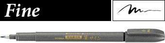 Zebra Fude Sign Brush Pen, 4 unidades, tinta gris miniatura 3