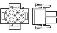 TE CONNECTIVITY / AMP - 1-480704-0 - CONNECTOR, PLUG HOUSING, 6POS, 6.35MM