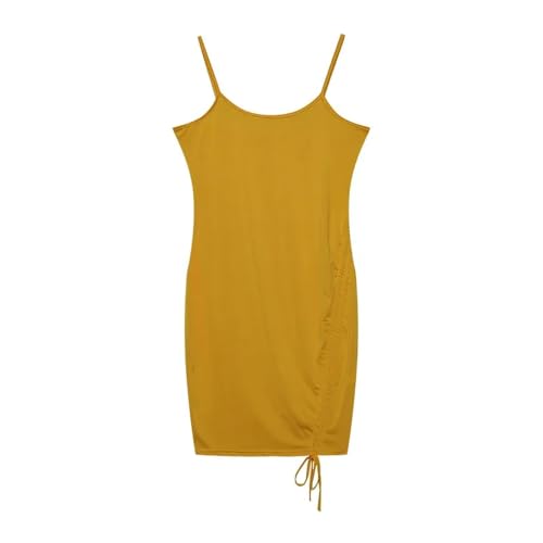 Robe plissée multicolore : sublimez vos formes en taille XL jaune asymétrique