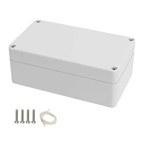 Image of Junction Box Waterproof Plastic Project Box IP65 Plastic Project Box Electrical Box Enclosure Gray White 6.2 inch x 3.5 inch x 2.4 inch(158 x 90 x 60 mm)