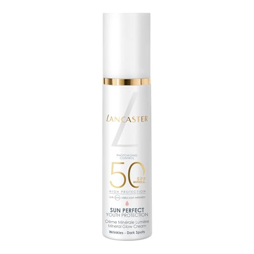Lancaster Sun Perfect - Crema Protezione Solare Viso SPF50, Texture Leggera, Contrasta il 100% dello Spettro Solare, Corregge e Previene Rughe e Macchie Scure, Resistente all'Acqua, 50ml