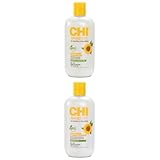 CHI ShineCare Smoothing Shampoo & Conditioner Bundle, 12 Oz Each, Natural, Unscented, For All Hair Types