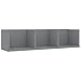 Lasamot Étagère Murale CD Étagère DVD Étagère Suspendue Étagère de décoration Panneau Mural Étagères flottantes pour Cadres Photo et Livres Panneau de Particules Gris 75 x 18 x 18 cm