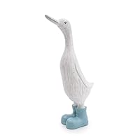 Home Deco London Resin Ducks in Wellies Lovely Decorative Ornament - Great Gift Idea (Resin Duck With Wellies Large Blue)