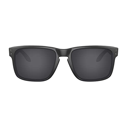 Image of Well-aimed Replacement Lenses Compatible with Oakley Holbrook OO9102 Sunglasses - Black Polarized